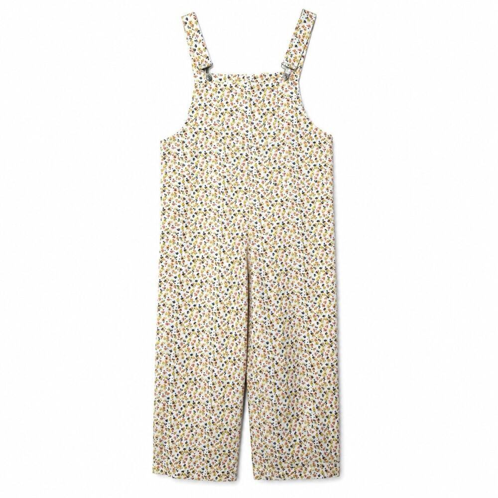 Zara Floral Overalls Cotton Size L Boho Cottagecore Prairie Farmhouse